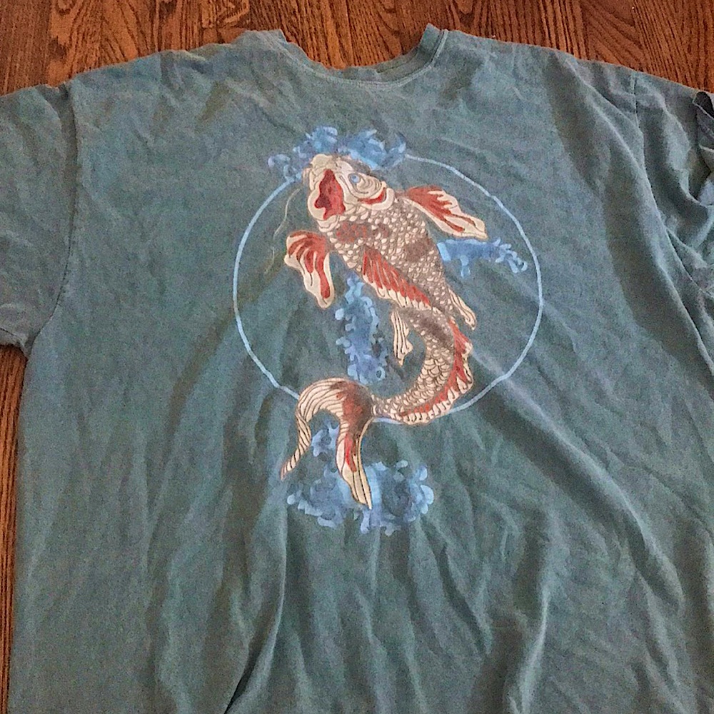 Blue Koi Fish Oversized Top | URBAN OUTFITTERS